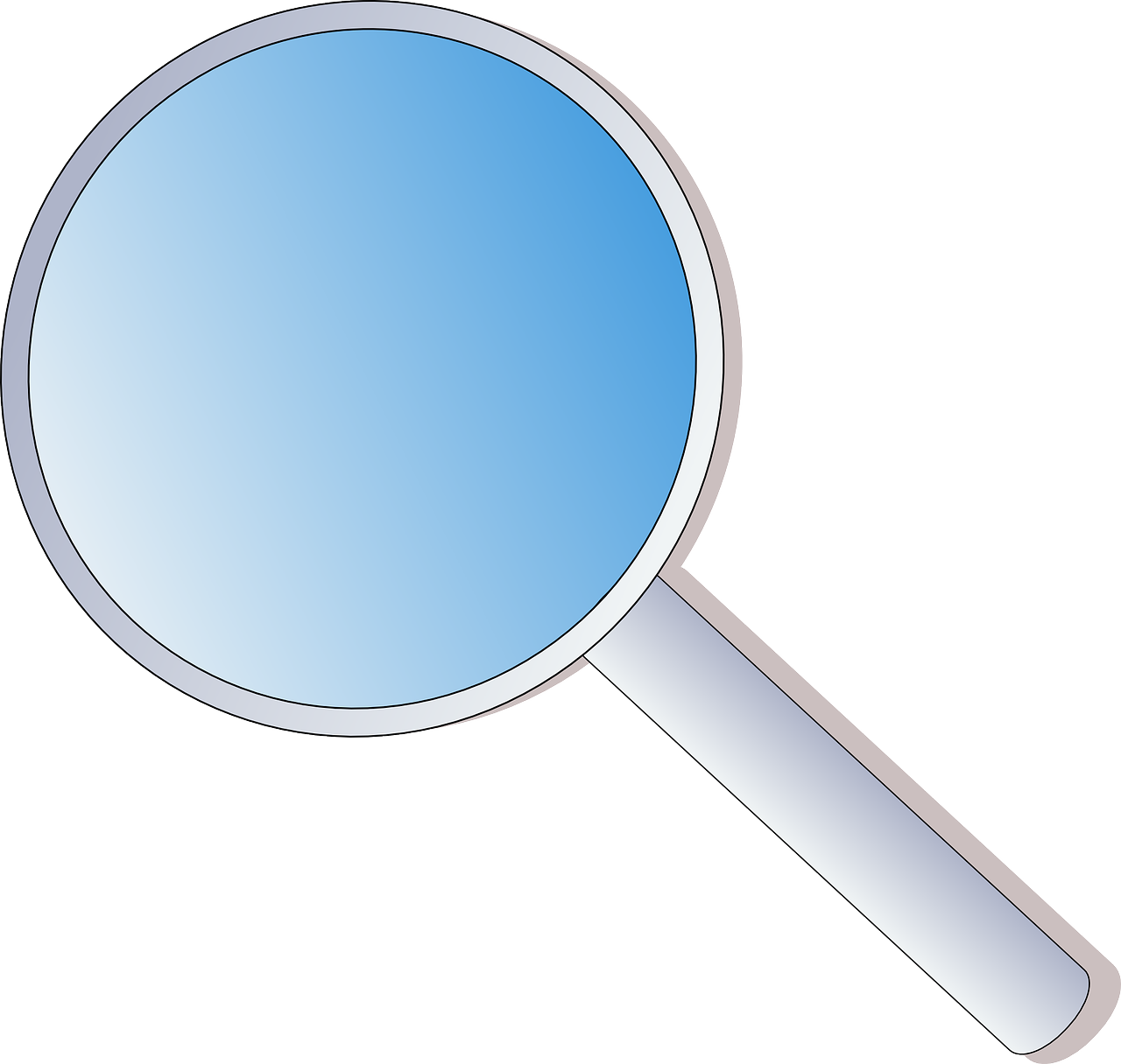 magnifying lens, glass, office